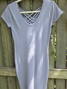 Sexy Knit Dress with front and back V-neck